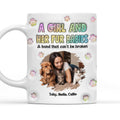 Custom Photo Christmas Birthday Gifts For Dog Mom, Dog Lovers • A Girl And Her Fur Babies Photo - Personalized 3D Inflated Effect Mug