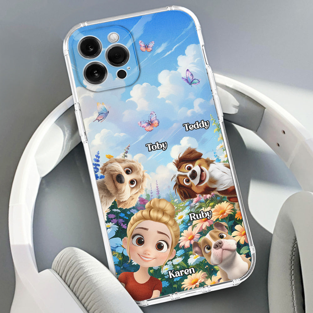 A Girl And Her Lovely Dog - Personalized Phone Case
