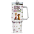 Custom Mother's day Birthday Gifts For Dog Mom, Dog Lovers • Dog Mom Lovely Chibi - Personalized 3D Inflated Effect Printed 40 Oz Tumbler