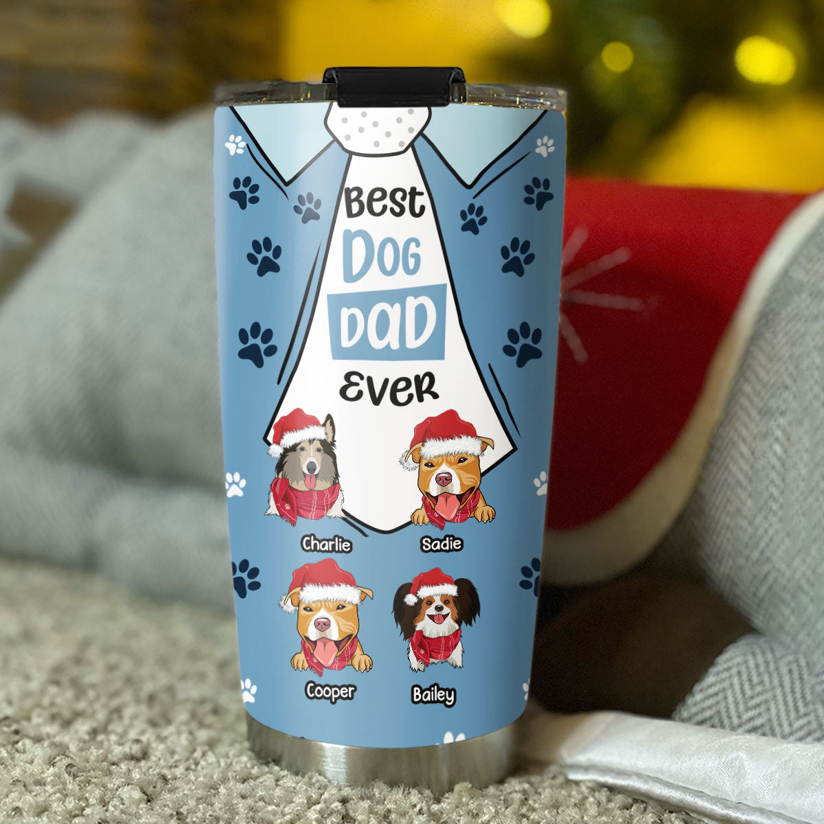 We Love You Best Dog Dad - Personalized Tumbler