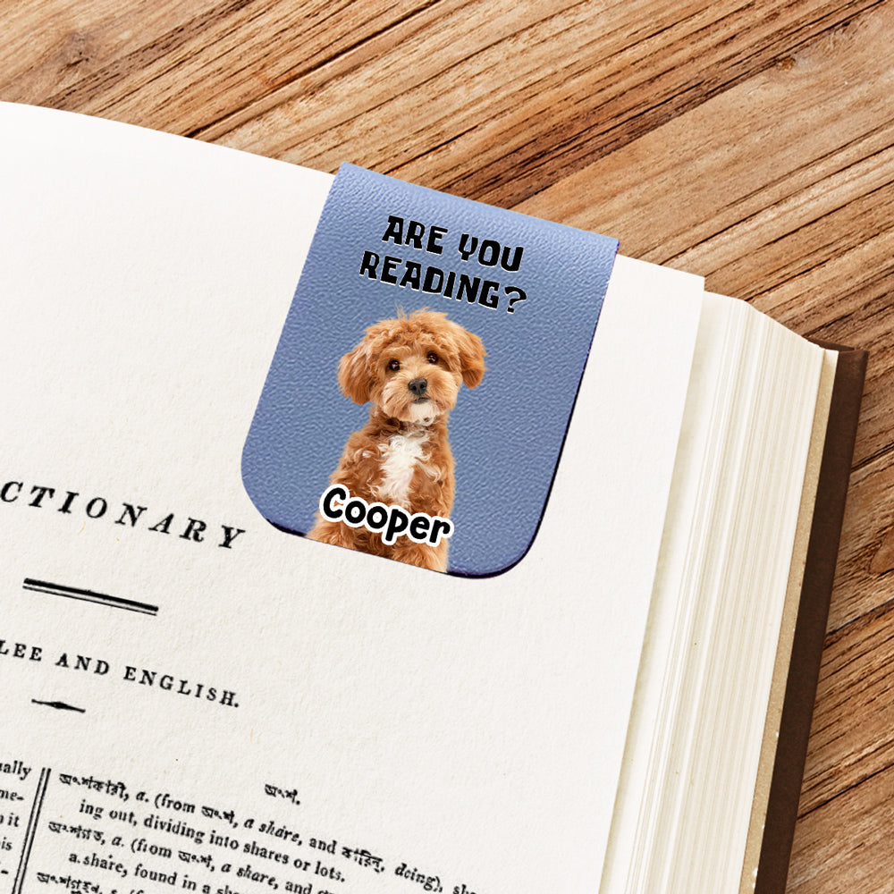 Reading Or Not Photo - Personalized Leather Bookmark
