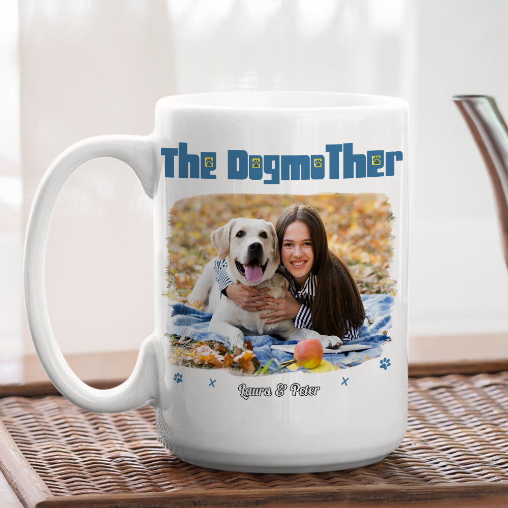 Custom Photo Christmas Birthday Gifts For Dog Mom, Dog Lovers • I Am The Dogmother Photo - Personalized Coffee Mug