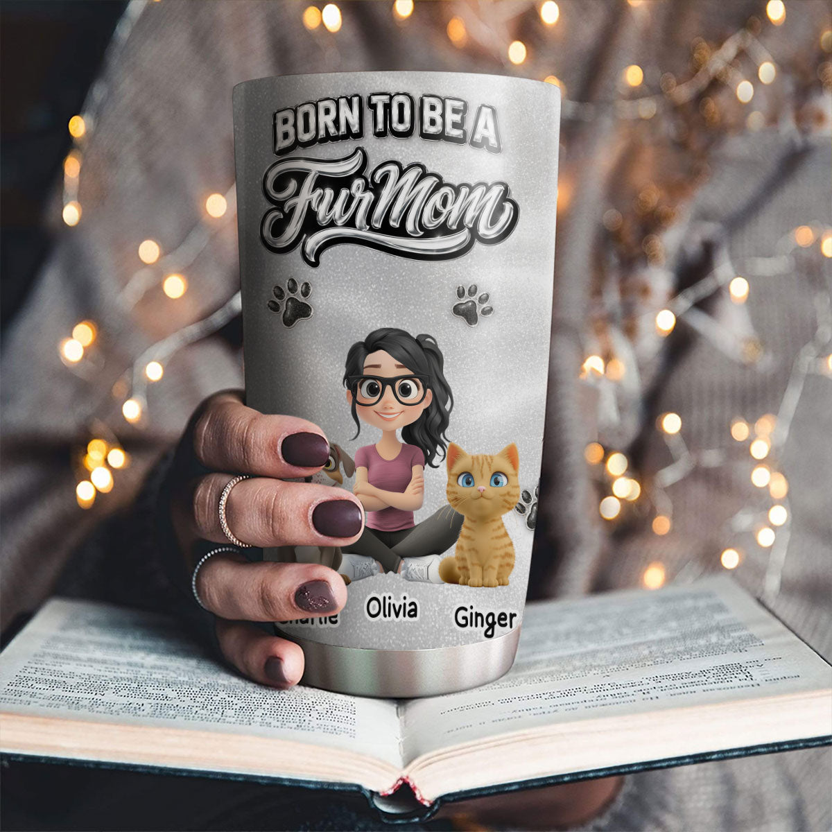 Custom Mother's day Birthday Gifts For Pet Mom, Pet Lovers • No One Is Like You Fur Ver - Personalized 3D Effect Tumbler