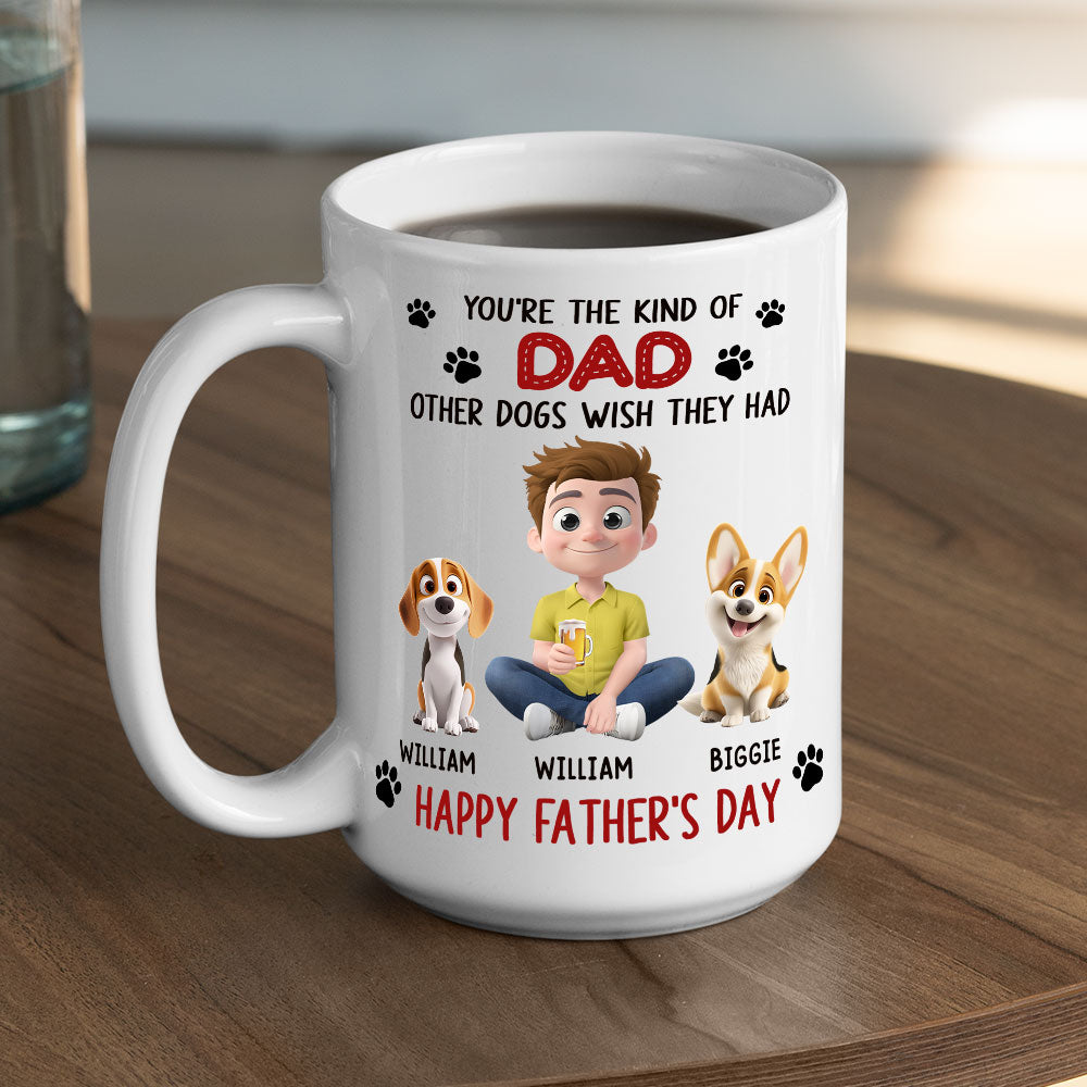 Custom Christmas Birthday Gifts For Dog Dad, Dog Lovers • Kind Of Dad - Personalized Coffee Mug