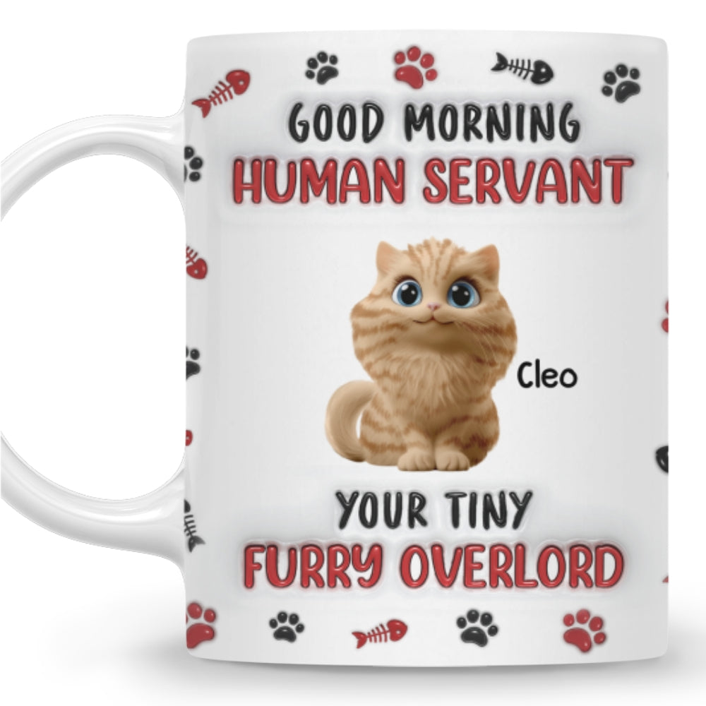 Custom Mother's day Birthday Gifts For Cat Mom, Cat Lovers • Furry Overlords - Personalized 3D Inflated Effect Mug