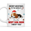 Custom Christmas Birthday Gifts For Dog Lovers • Best Dog Mom Dad In The World - Personalized Coffee Mug