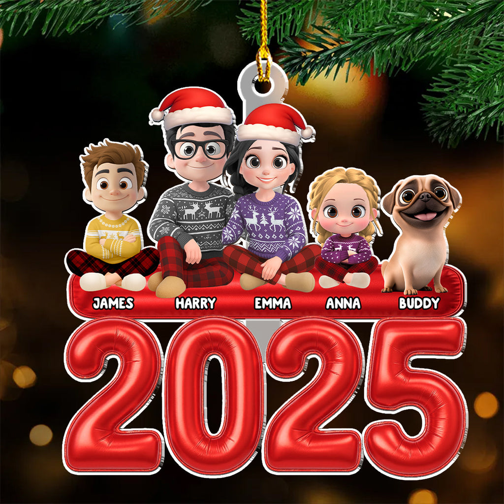 Custom Christmas Decor Home Birthday Gifts For Dog Lovers • Us And Our Children - Personalized Acrylic Ornament