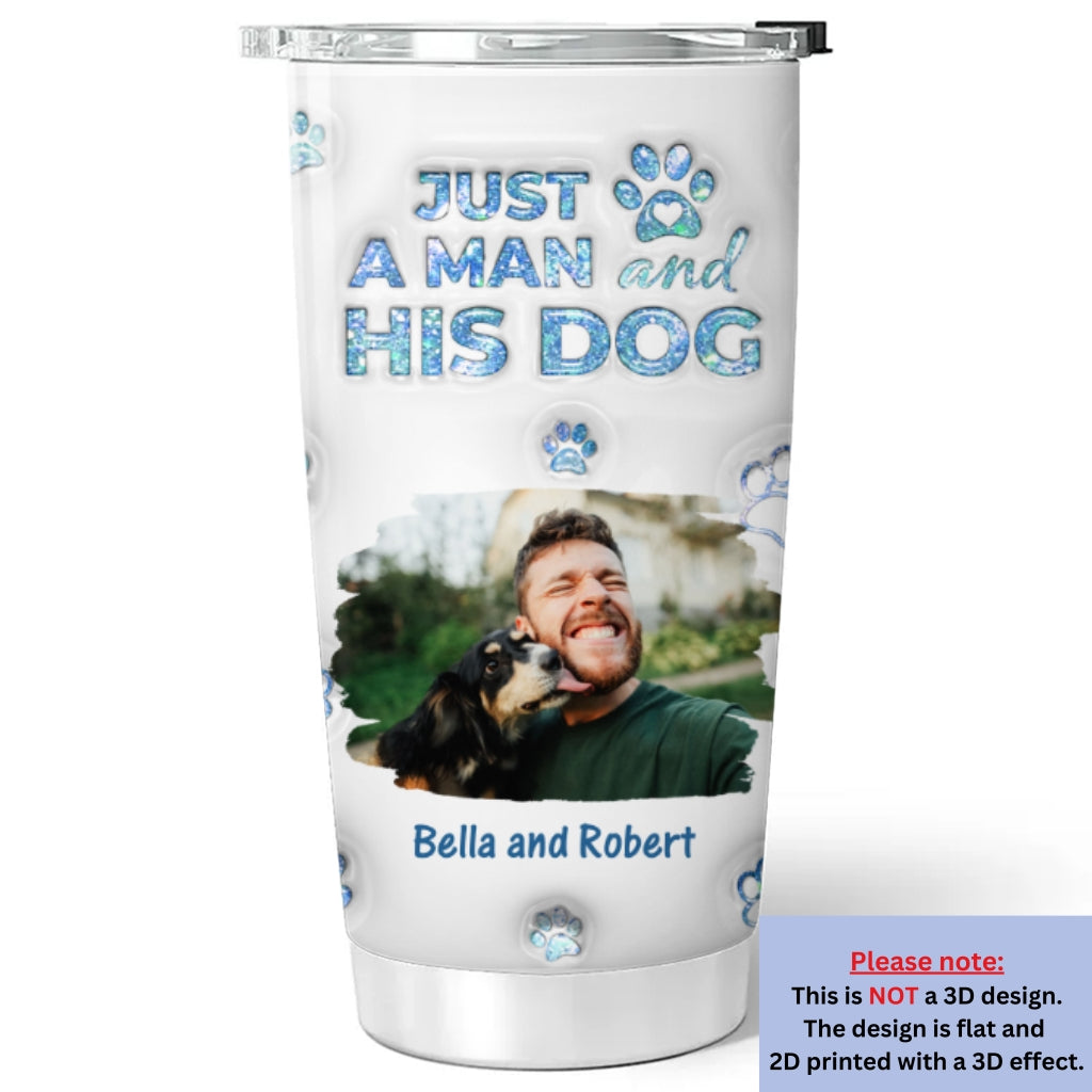 Custom Photo Christmas Birthday Gifts For Dog Dad, Dog Lovers • You Are The Miracle Dad Ver Photo - Personalized 3D Inflated Effect Tumbler