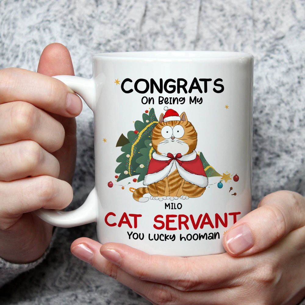 Custom Mother's day Birthday Gifts For Cat Mom, Cat Lovers • Lucky Hooman - Personalized Coffee Mug