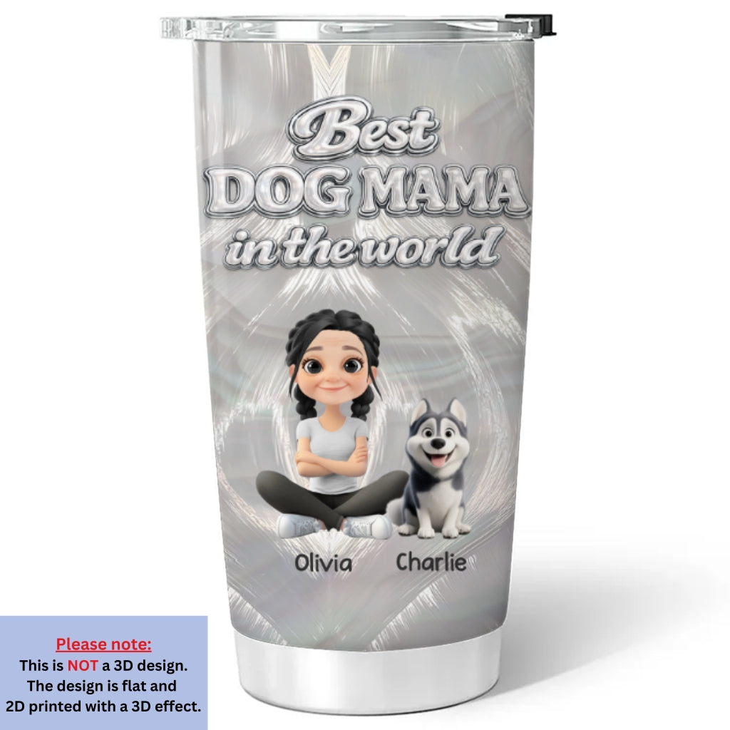 Custom Christmas Birthday Gifts For Dog Mom, Dog Lovers • Delusion Is Solution - Personalized 3D Effect Tumbler