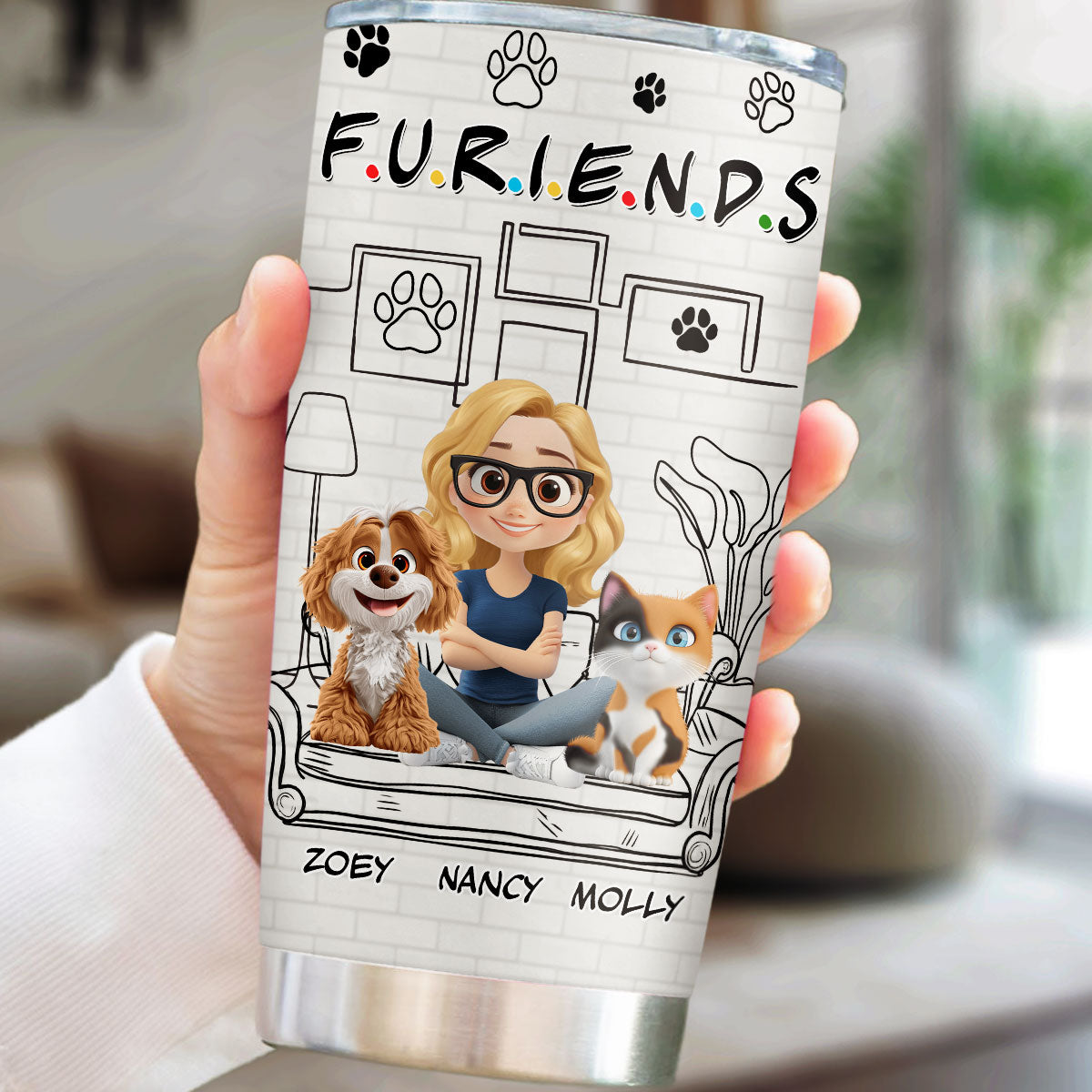 Custom Christmas Birthday Gifts For Pet Lovers • Your Fur Friend - Personalized Tumbler