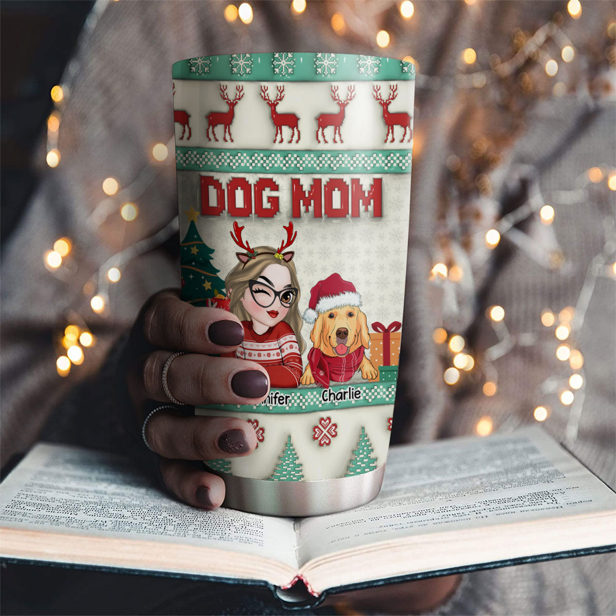 Custom Mother's day Birthday Gifts For Pet Mom, Pet Lovers • Special Dog Mom - Personalized 3D Inflated Effect Tumbler