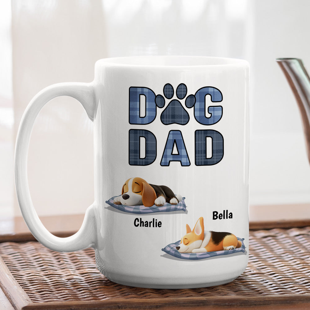 Custom Father's day Birthday Gifts For Dog Dad, Dog Lovers • Best Dog Dad - Personalized Coffee Mug