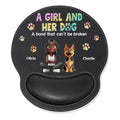 A Girl And Her Dog - Personalized Leather Mouse Pad