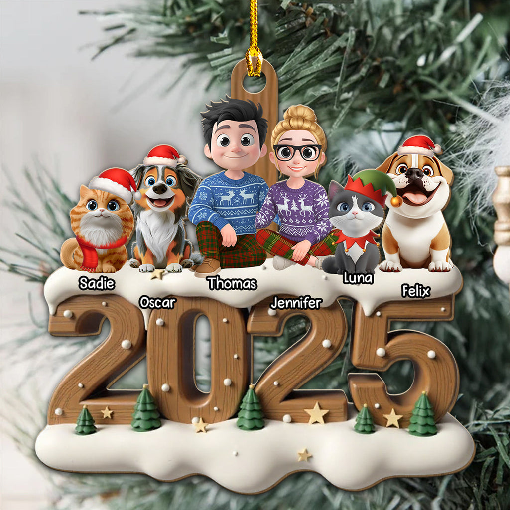 Custom Christmas Decor Home Birthday Gifts For Pet Lovers • From This Year Fur Ver - Personalized 3D Effect Wood Ornament