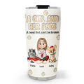 Custom Christmas Birthday Gifts For Pet Mom, Pet Lovers • A Girl And Her Pet Ver Pearl - Personalized 3D Inflated Effect Tumbler