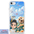 A Girl And Her Lovely Dog - Personalized Phone Case