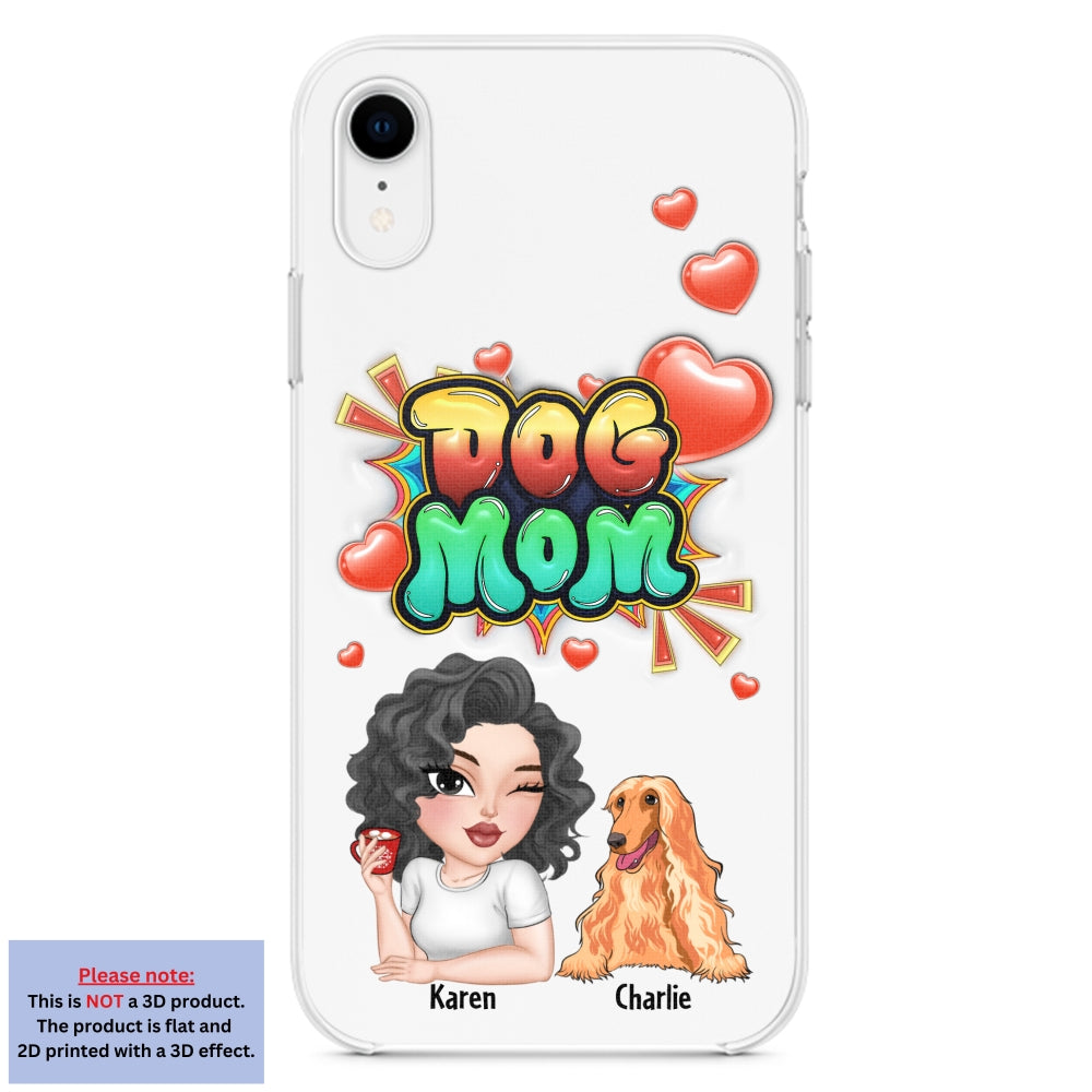 Dog Mom Gradient - Personalized 3D Inflated Effect Phone Case