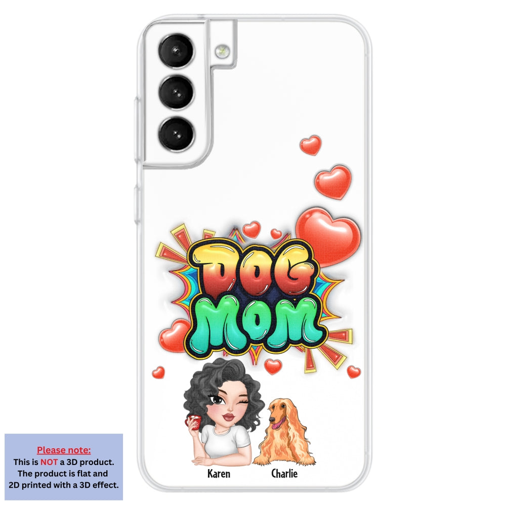 Dog Mom Gradient - Personalized 3D Inflated Effect Phone Case