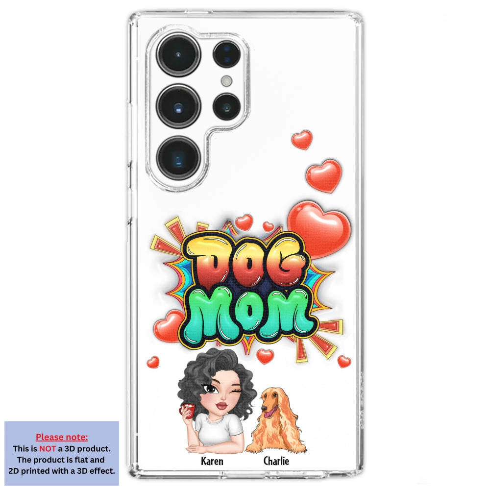 Dog Mom Gradient - Personalized 3D Inflated Effect Phone Case