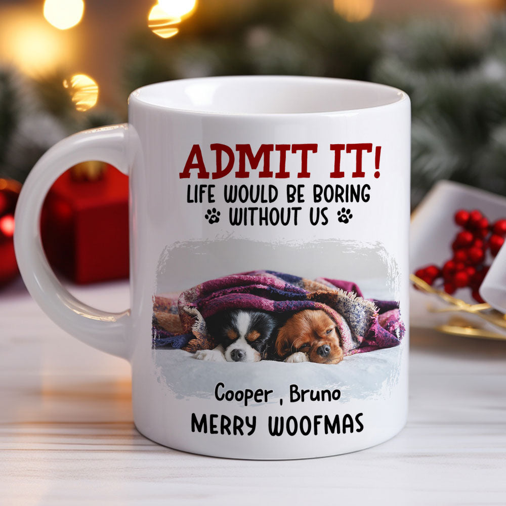 Custom Photo Christmas Birthday Gifts For Dog Lovers • Well Trained Parents Photo - Personalized Coffee Mug
