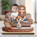 You Took A Pizza My Heart - Personalized 2-Layer Wood Plaque With Flat Base