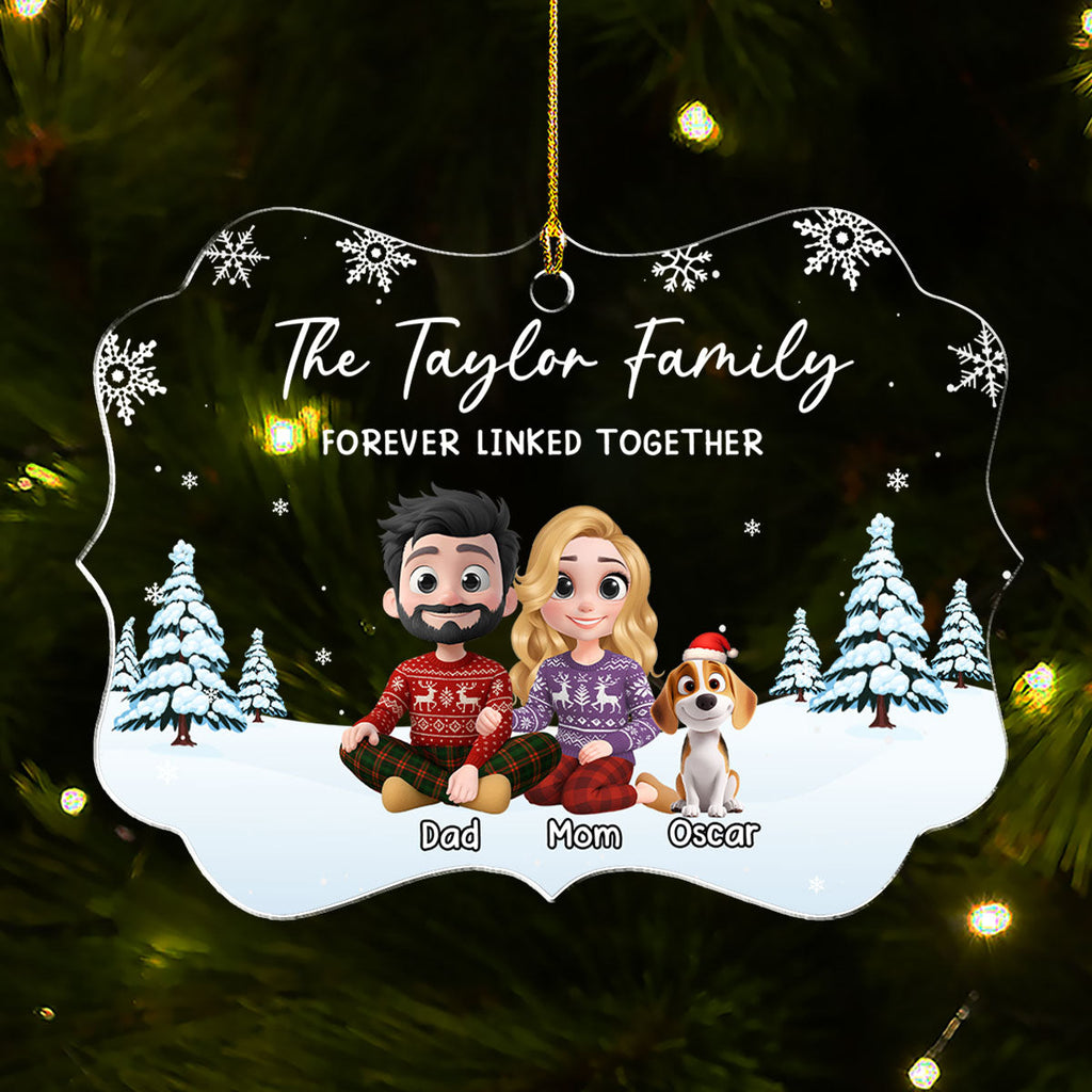 Custom Christmas Decor Home Birthday Gifts For Dog Lovers • Family Roots Bloom Every Season - Personalized Acrylic Ornament