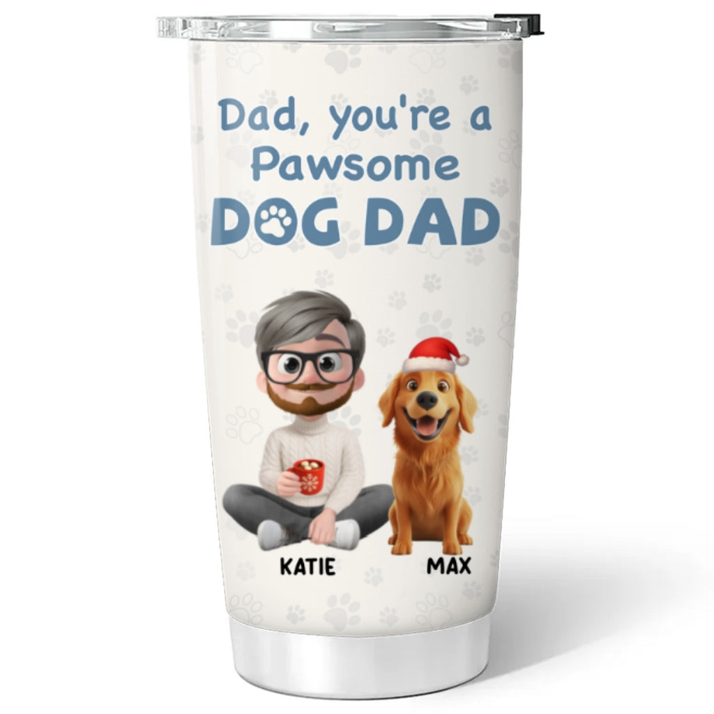 Custom Christmas Birthday Gifts For Dog Lovers • Pawsome Dog Parents - Personalized Tumbler