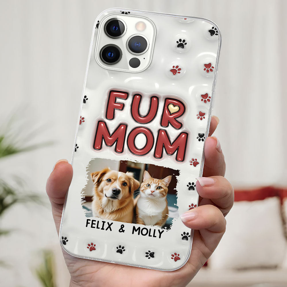 Lovely Fur Mom Photo - Personalized 3D Inflated Effect Phone Case