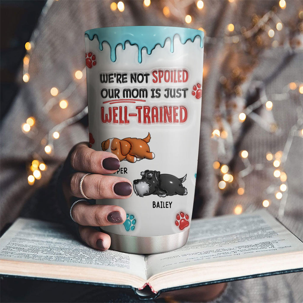 Custom Christmas Birthday Gifts For Pet Lovers • Well Trained - Personalized 3D Inflated Effect Tumbler