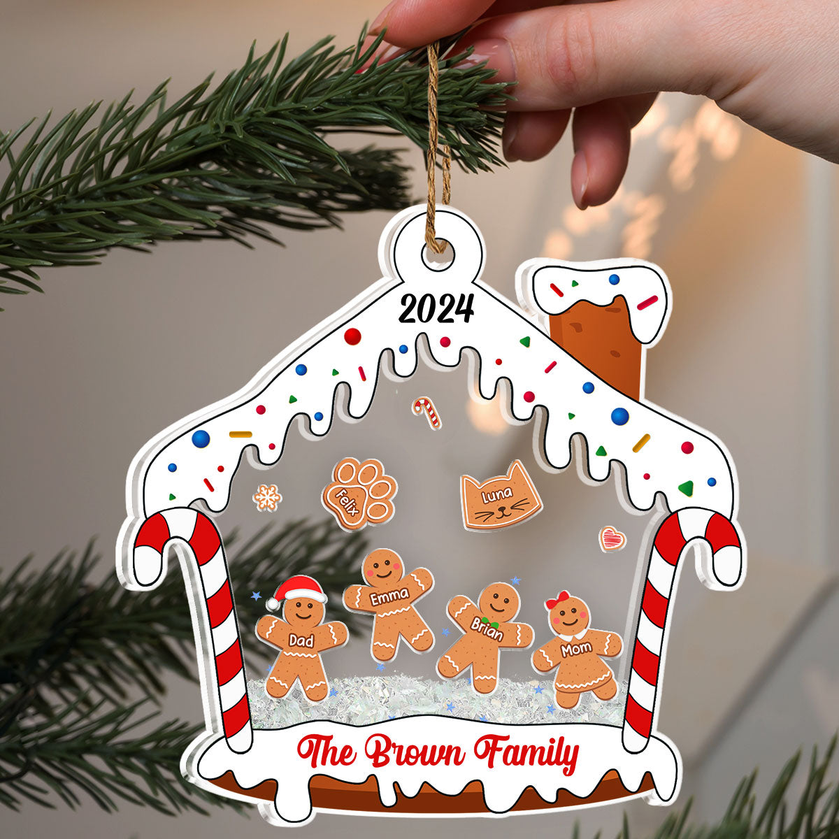 Member Of Family - Personalized Acrylic Shaker Ornament