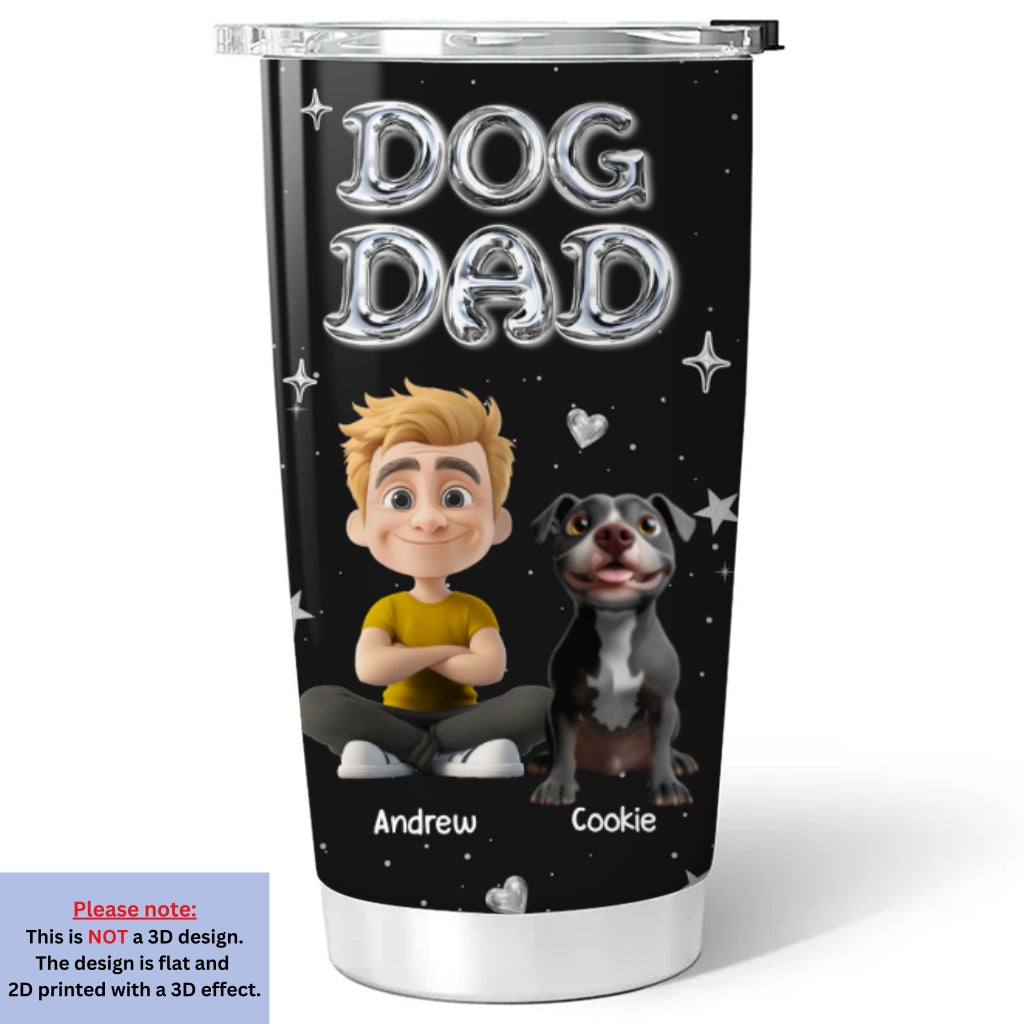 Custom Christmas Birthday Gifts For Dog Mom, Dog Lovers • Let Us Have Party - Personalized 3D Effect Tumbler