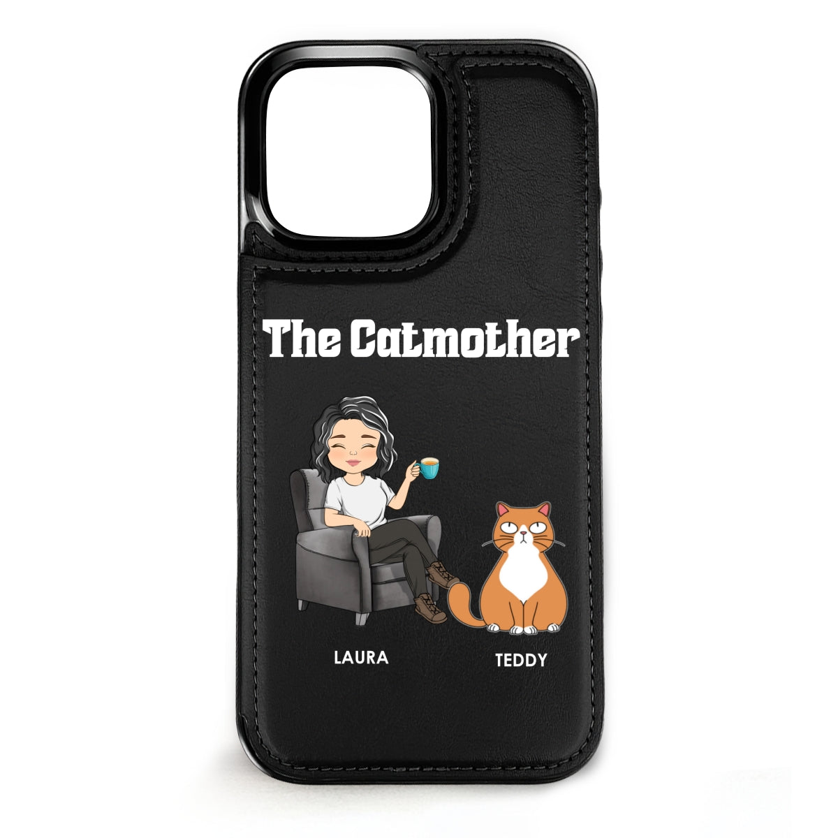 The Catmother - Personalized Leather Phone Case