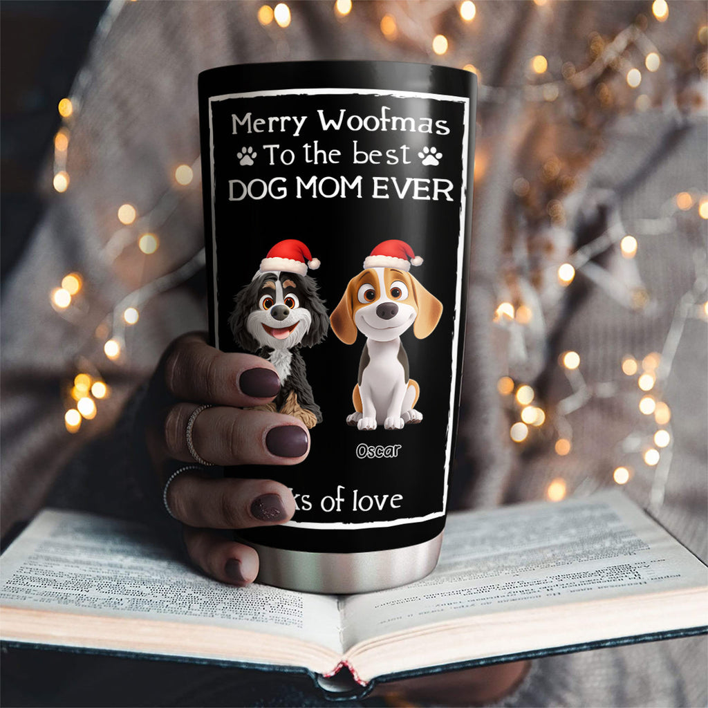 Custom Christmas Birthday Gifts For Dog Dad, Dog Lovers • Licks Of Love - Personalized Tumbler