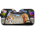 Custom Christmas Birthday Gifts Car Accessories for Dog Parents • Let Us Hang Out - Personalized Car Sunshade