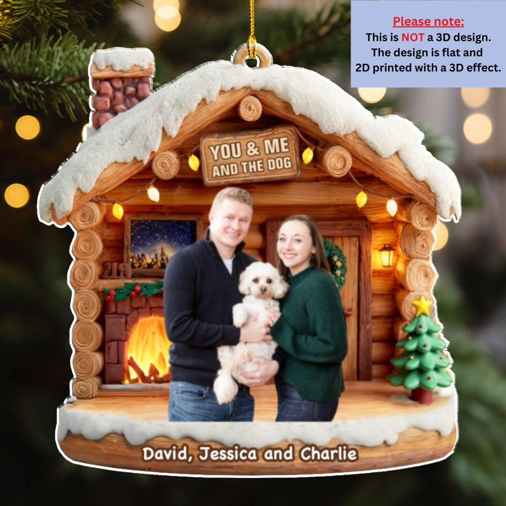 Custom Christmas Decor Home Birthday Gifts For Dog Lovers • Have A Chat With Dogs Photo - Personalized 3D Effect Acrylic Ornament