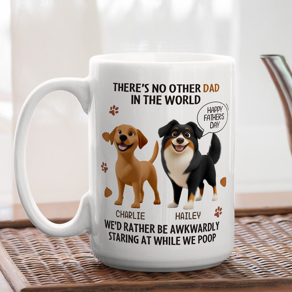 Custom Father's day Birthday Gifts For Dog Dad, Dog Lovers • The Poop Stare - Personalized Coffee Mug