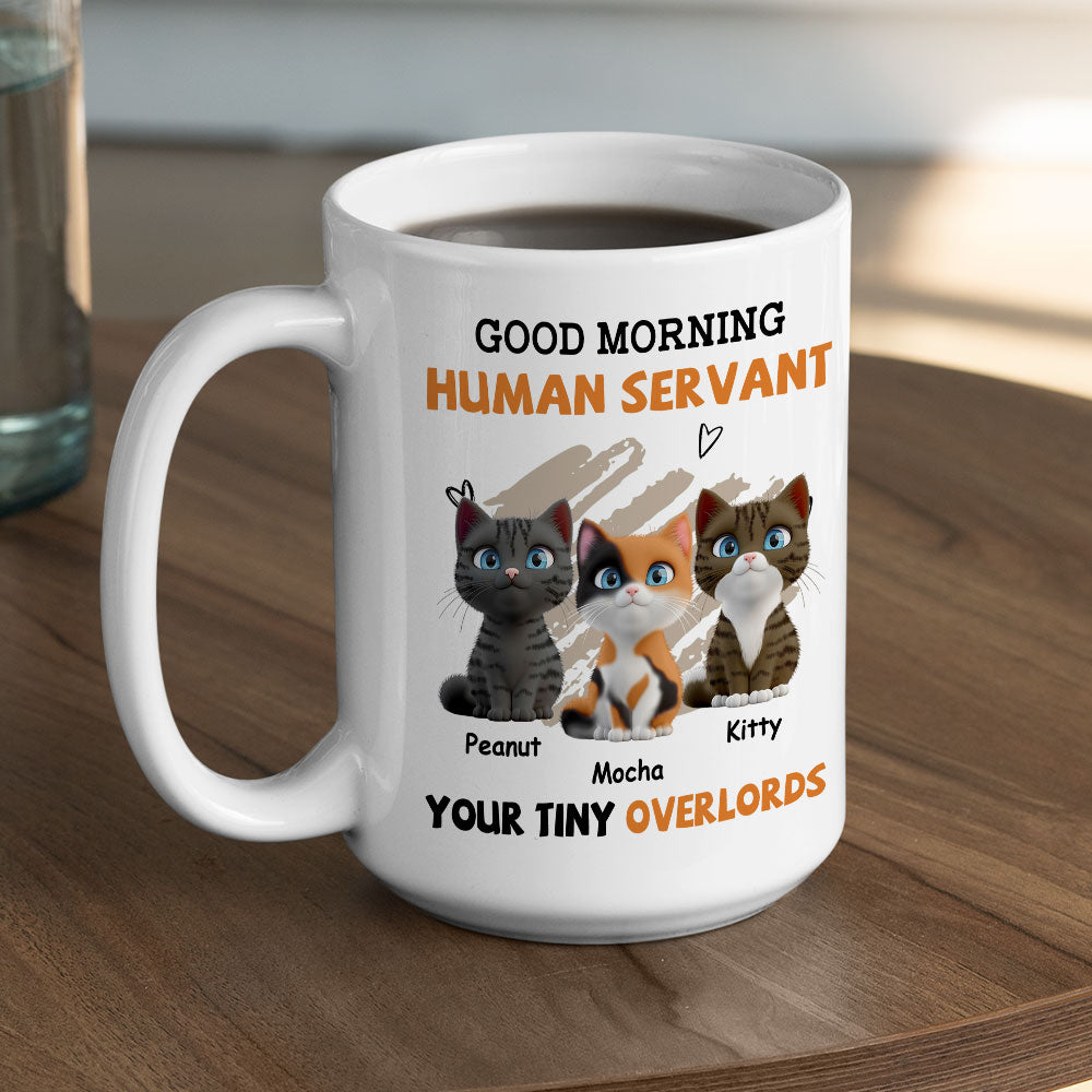 Custom Christmas Birthday Gifts For Cat Lovers • To My Human Servant Ver 2 - Personalized Coffee Mug