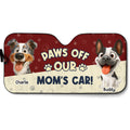 Paws Off My Mom Car - Personalized Car Sunshade
