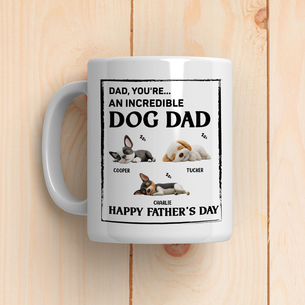 Custom Father's day Birthday Gifts For Dog Dad, Dog Lovers • My Super Cool Dog Dad - Personalized Coffee Mug