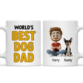 Custom Christmas Birthday Gifts For Dog Lovers • Best Dad In The World - Personalized Coffee Mug