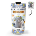 Custom Photo Christmas Birthday Gifts For Cat Lovers • Flower Chunky Cats Photo - Personalized 3D Inflated Effect Tumbler