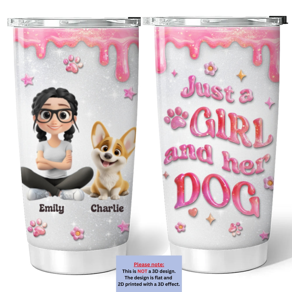 Custom Christmas Birthday Gifts For Dog Mom, Dog Lovers • Every Day Is A Nice Day - Personalized 3D Effect Tumbler