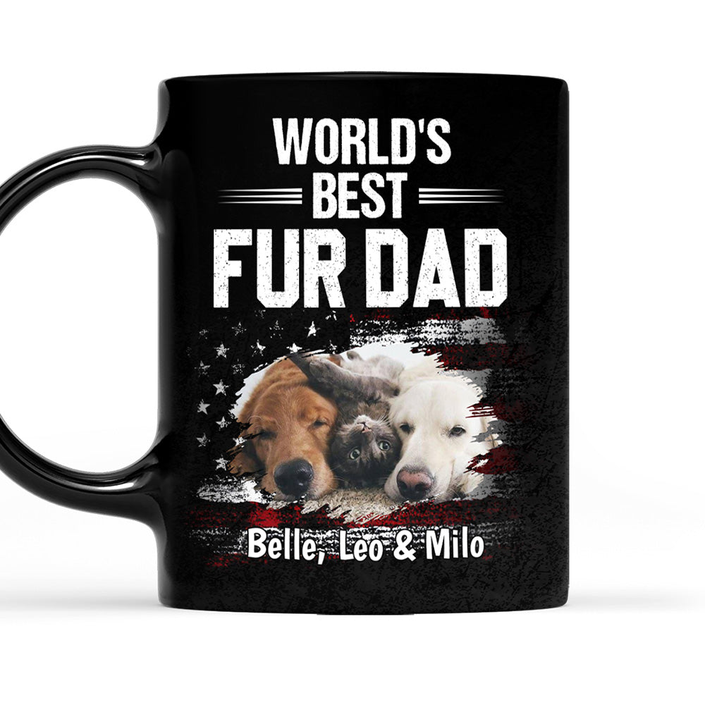 Custom Photo Father's day Birthday Gifts For Pet Dad, Pet Lovers • World Best Pet Dad Photo - Personalized Coffee Mug