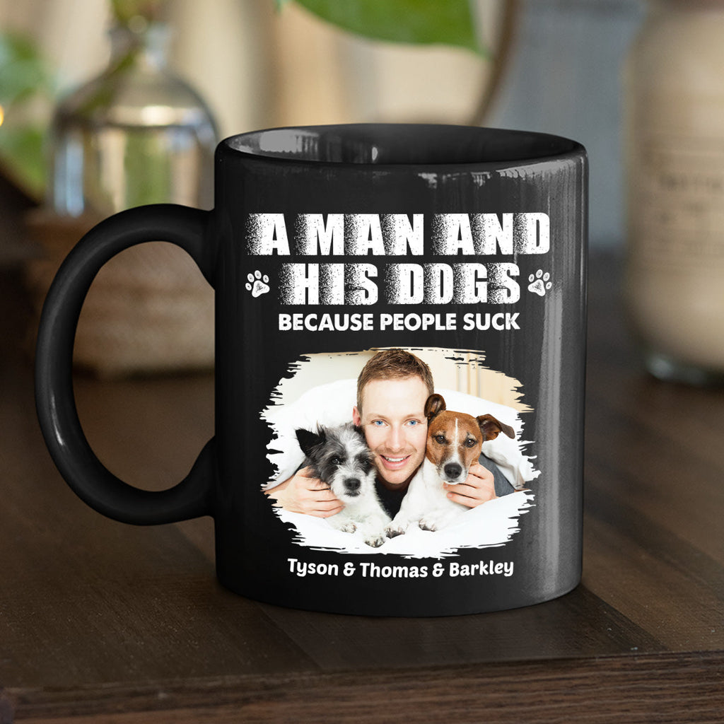 Custom Photo Christmas Birthday Gifts For Dog Dad, Dog Lovers • Not Suck Like You Photo - Personalized Coffee Mug