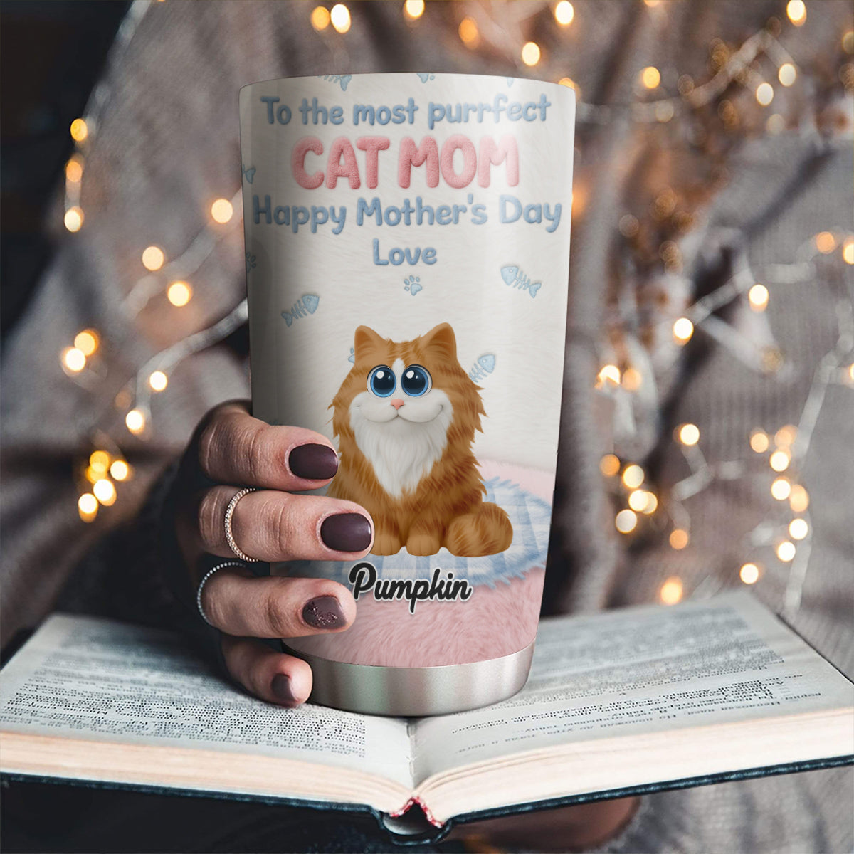 Custom Mother's day Birthday Gifts For Cat Mom, Cat Lovers • The Most Perfect One We Could Find - Personalized 3D Effect Tumbler