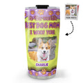 Custom Photo Mother's day Birthday Gifts For Dog Mom, Dog Lovers • To The World Best Dog Mom Photo - Personalized 3D Inflated Effect Tumbler