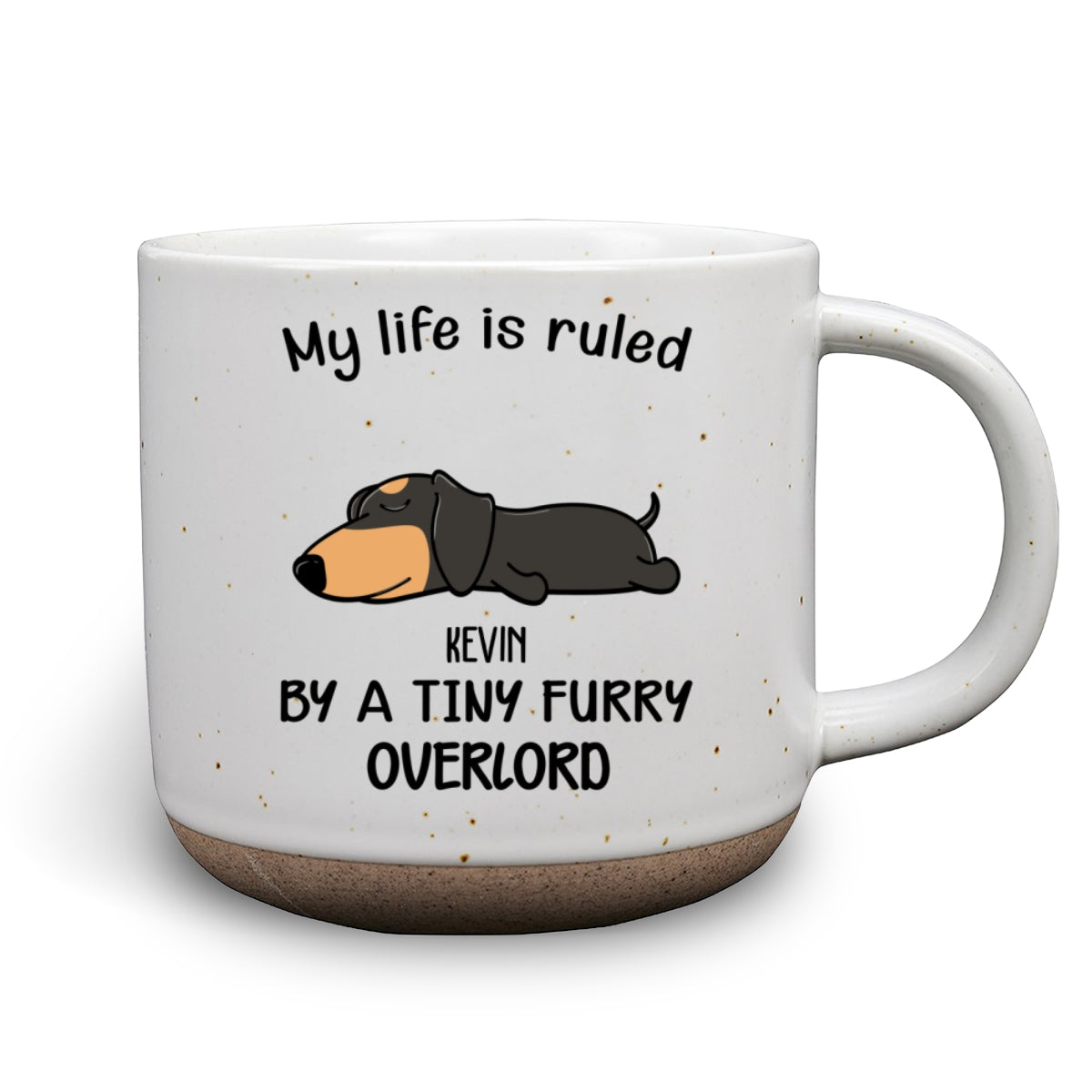Custom Christmas Birthday Gifts For Pet Lovers • Ruled By Tiny Furry Overlords Ver Dog - Personalized Pottery Mug