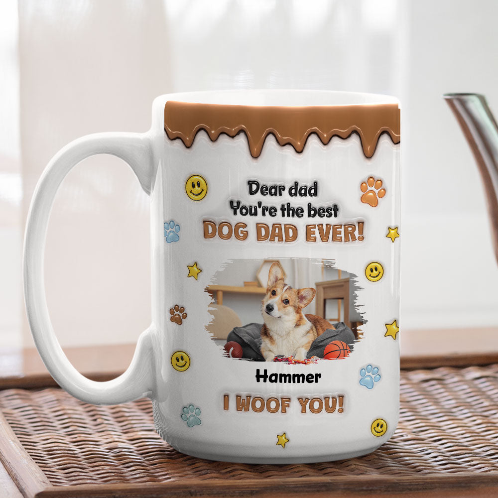 Custom Photo Christmas Birthday Gifts For Dog Lovers • The Best Christmas Parents Photo - Personalized 3D Inflated Effect Mug