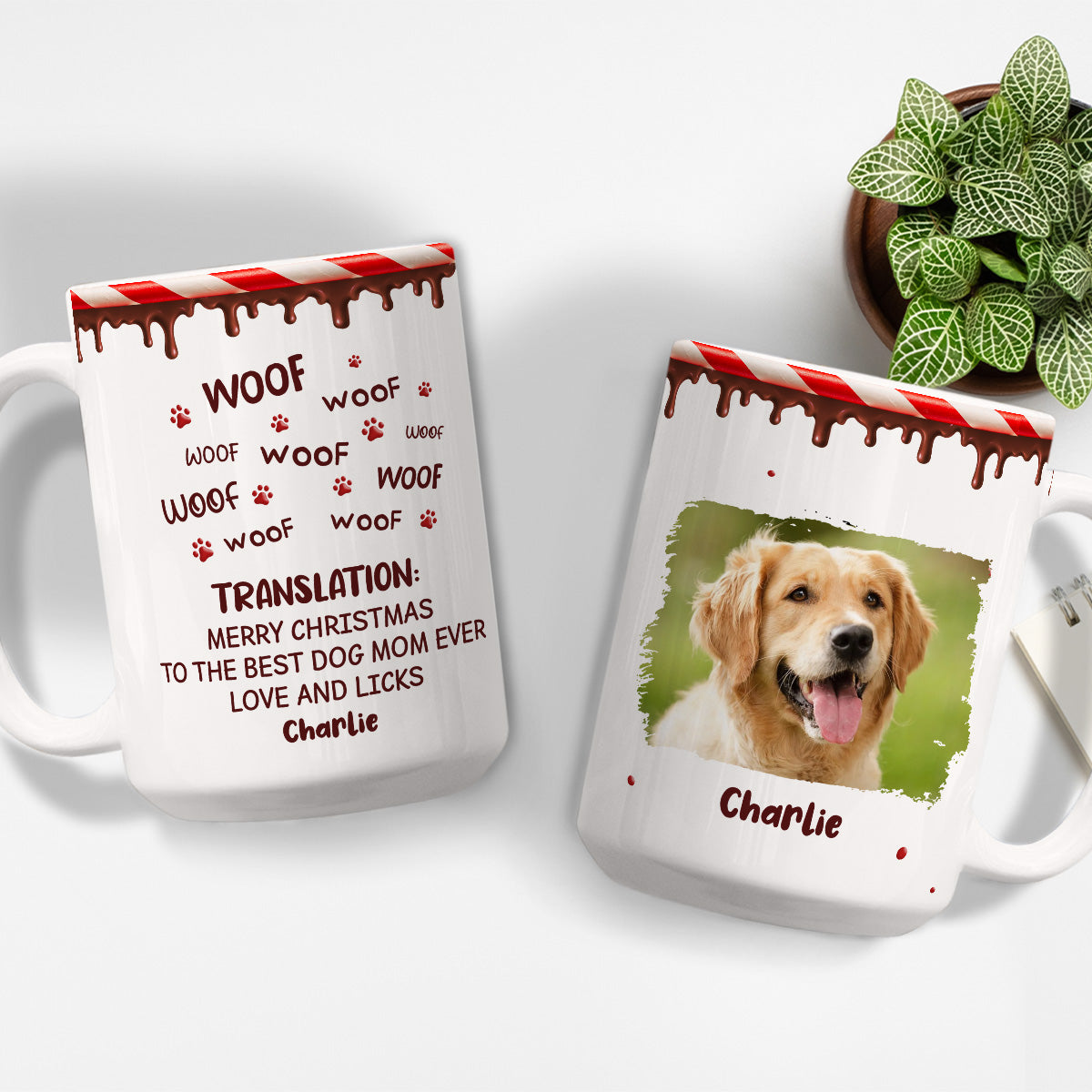 Custom Photo Christmas Birthday Gifts For Dog Lovers • Licks To You Photo - Personalized Coffee Mug